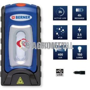 LED LUČ BERNER POCKET PREKLOPNA USB