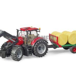 Bruder traktor Case IH Optum 300 CVX z nakladalcem in prikolico