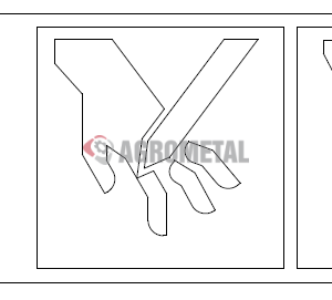 NALEPKA BCS OPOZORILO NEVARNOST UREZA